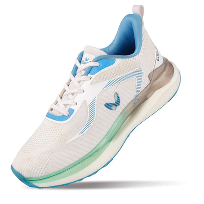 Walkaroo Men Sports Shoe - WS9122 White Turquoise - Walkaroo Footwear