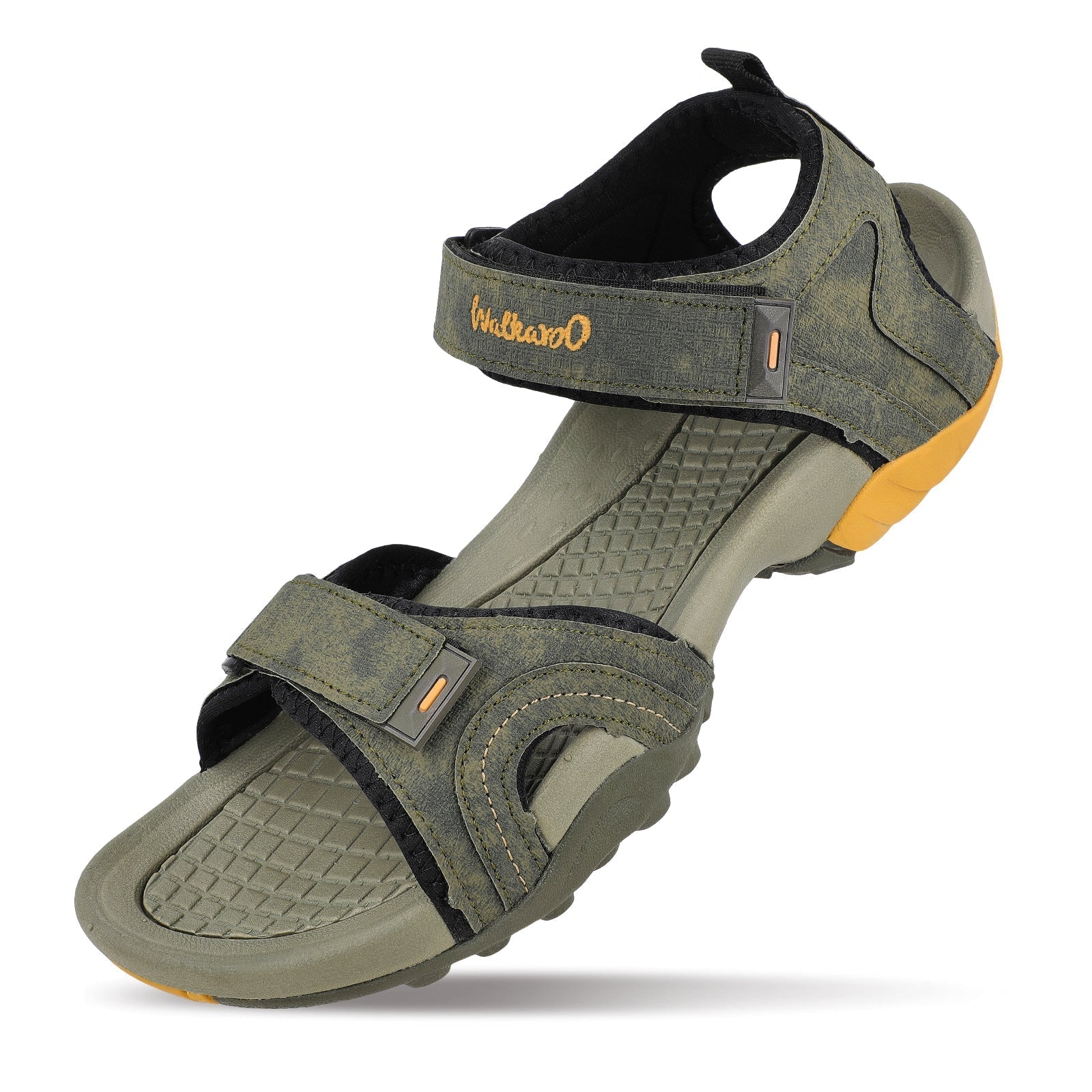 Walkaroo Men Sandals - WC4415 Olive Green - Walkaroo Footwear