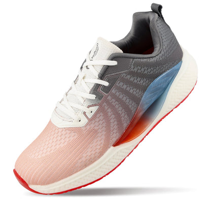 Men's Lace-up Sports Shoe - WS9119 White Red