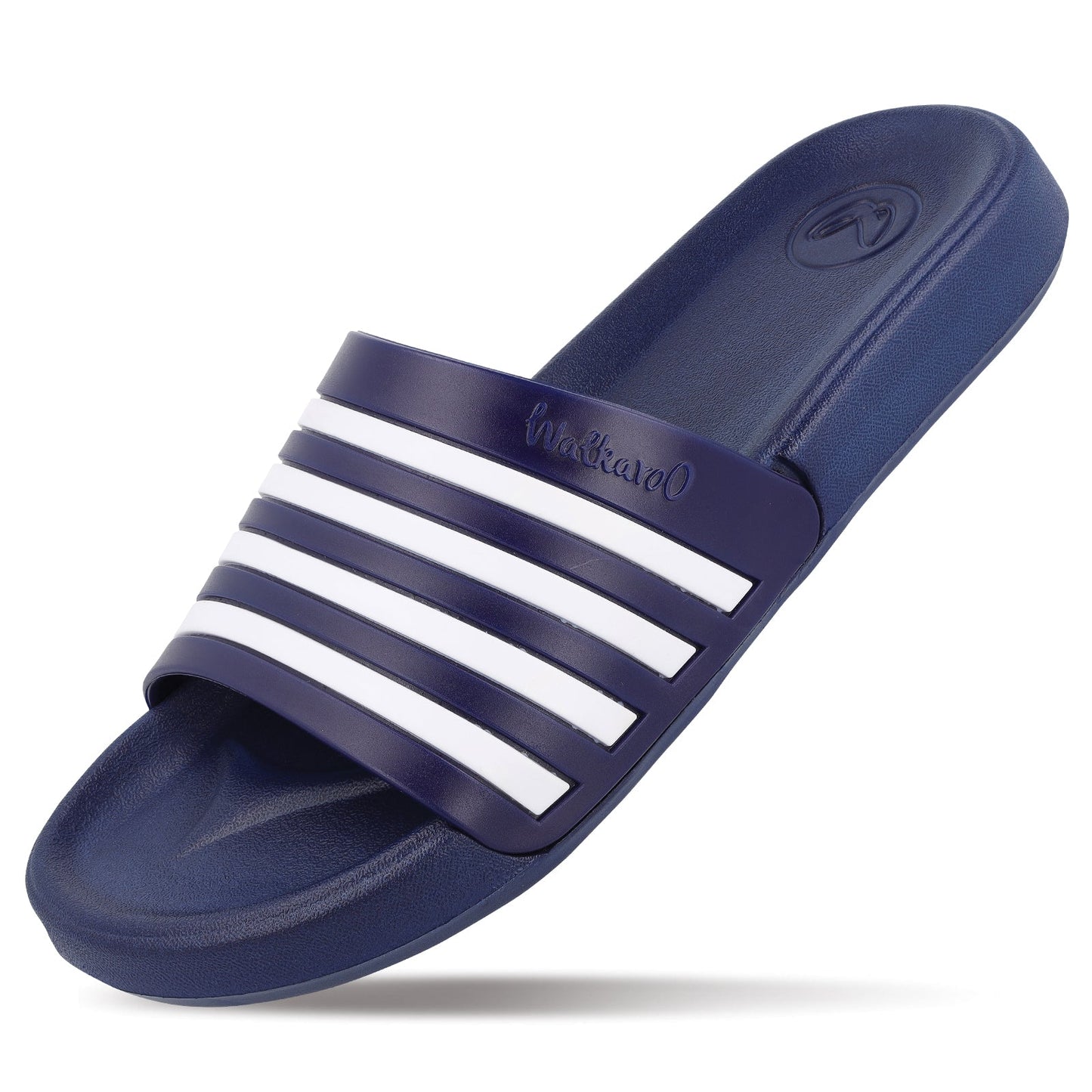 Walkaroo Mens Flip Flop Sliders  - WC4819 Navy Blue