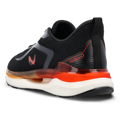 Walkaroo Men Sports Shoe - WS9122 Black Red - Walkaroo Footwear