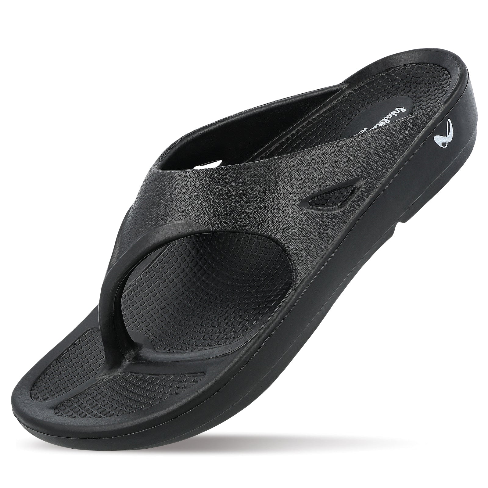 Walkaroo Men Solid Thong Flip-Flop - WC4241 Black - Walkaroo Footwear