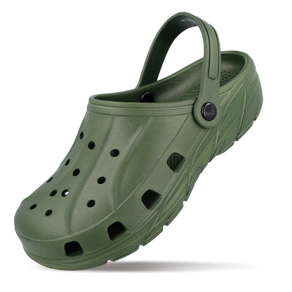 Walkaroo Mens Clogs - WC4838 Olive - Walkaroo Footwear