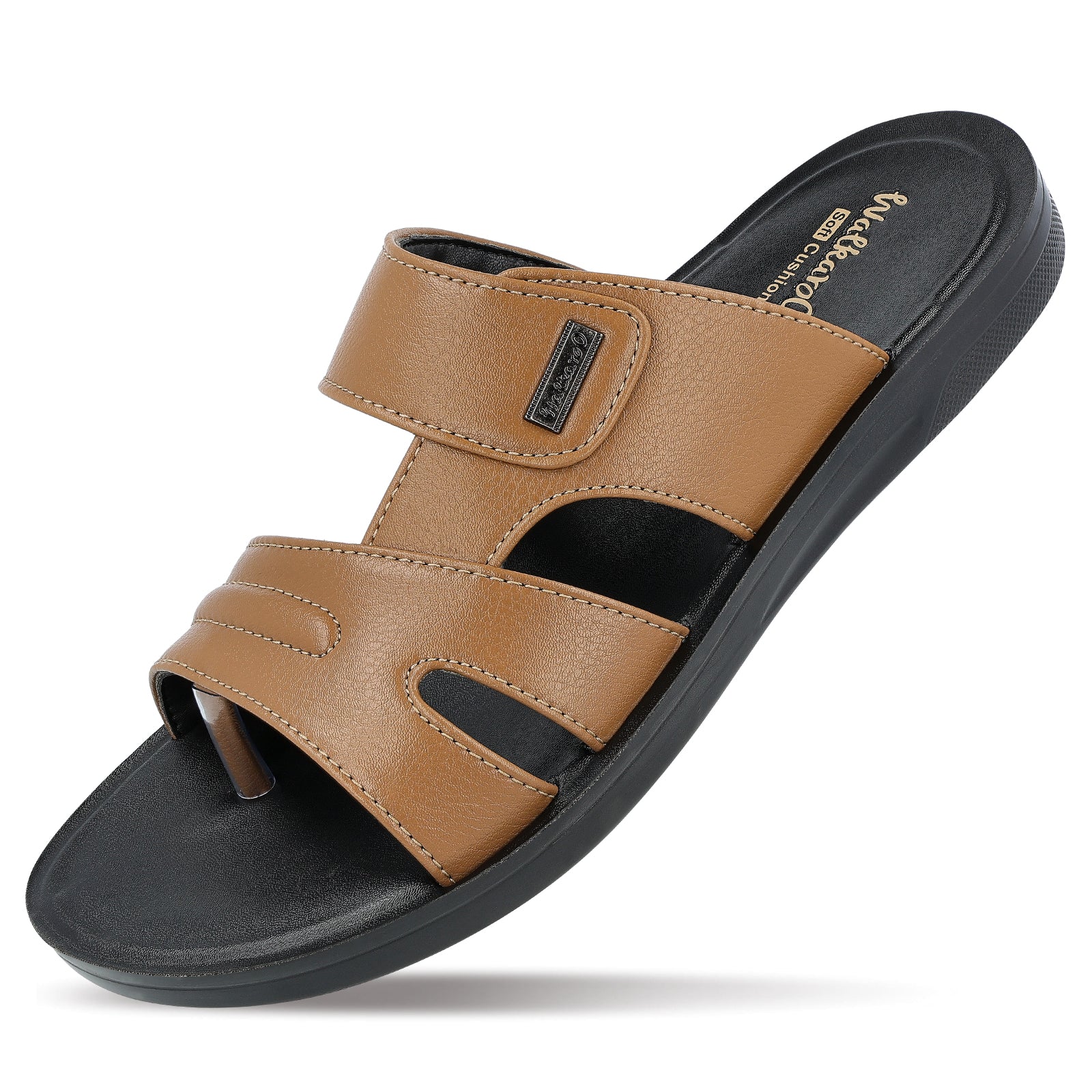 Walkaroo+ Men Sandals - WE1327 Chiku - Walkaroo Footwear