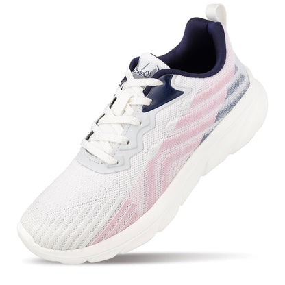 WALKAROO WOMENS LIFE STYLE - WS97093 White Navy Blue - Walkaroo Footwear