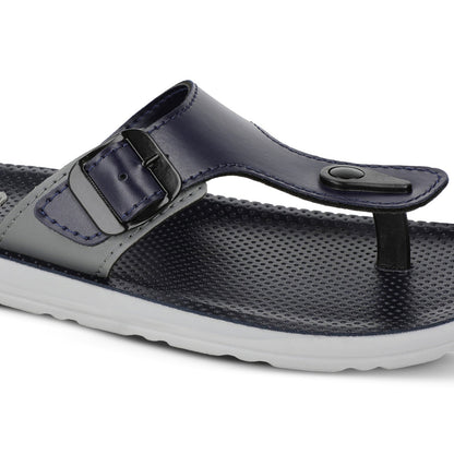 Walkaroo Boy Solid Thong Sandals - 13123 Blue Grey - Walkaroo Footwear