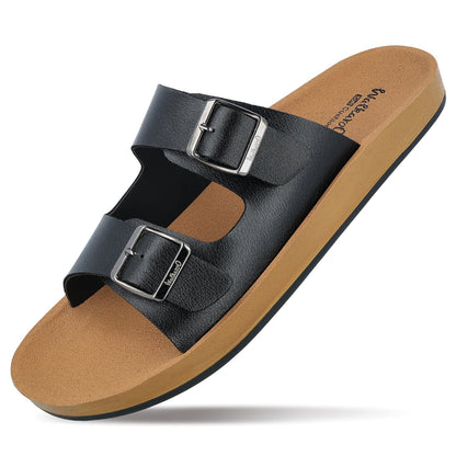 Walkaroo+ Men Sandals - WE1333 Black - Walkaroo Footwear