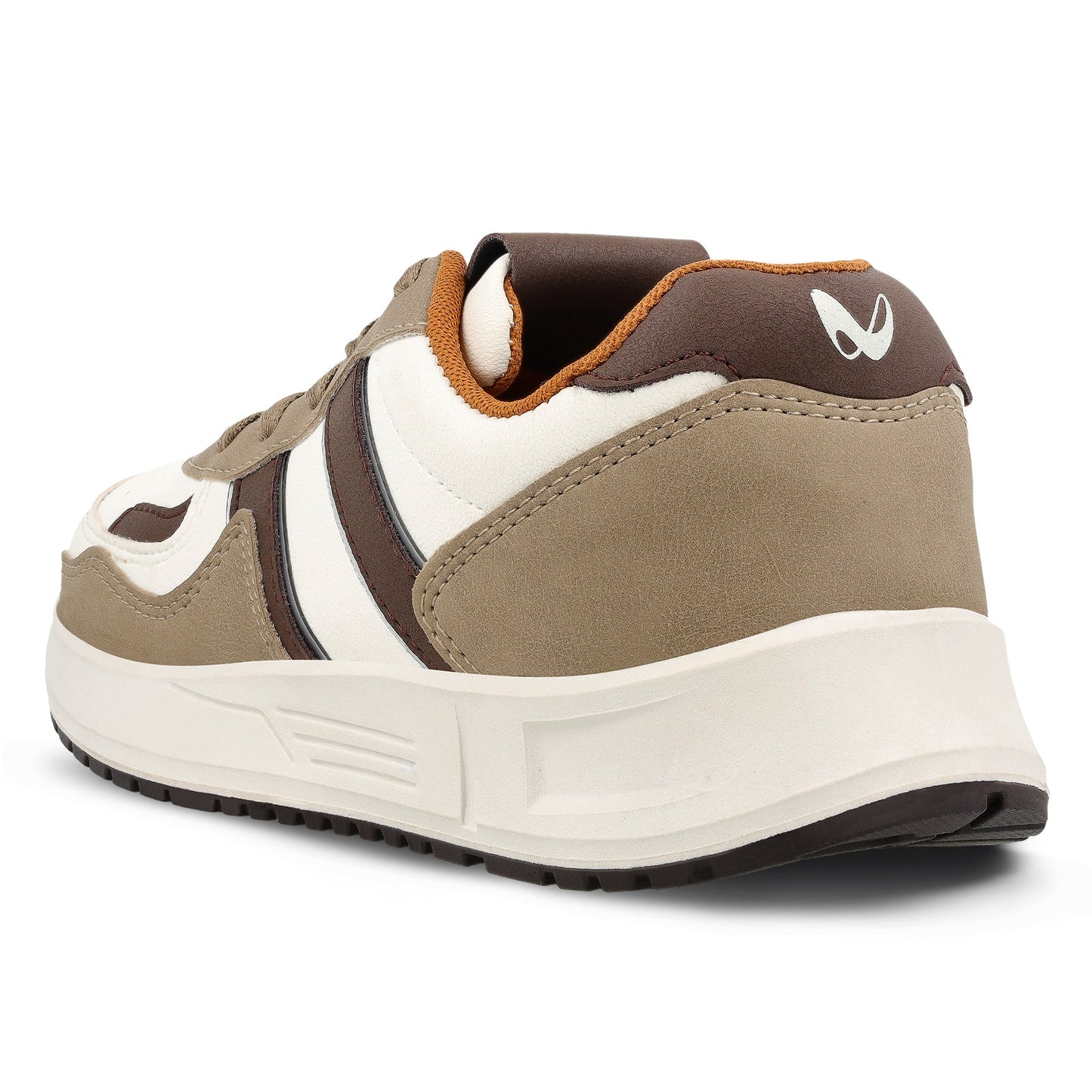 Walkaroo Mens Casual Shoes - WY3340 White Tan - Walkaroo Footwear