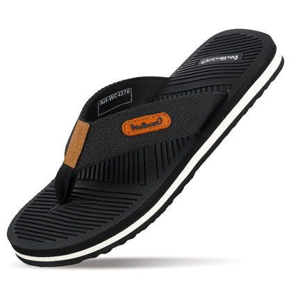 Walkaroo Men Flip Flop - WC4276 Black - Walkaroo Footwear