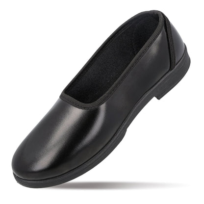 Girls Slip-On school Shoes - WV593 Black