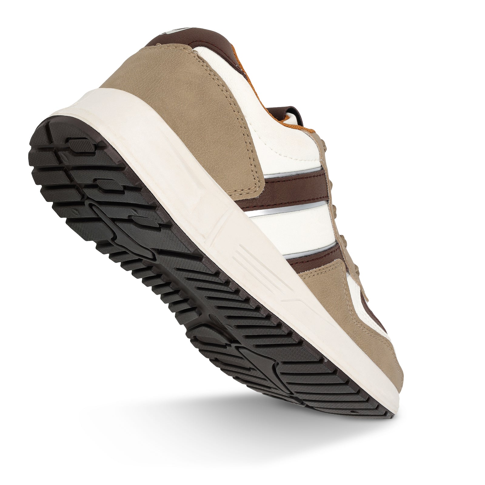 Walkaroo Mens Casual Shoes - WY3340 White Tan - Walkaroo Footwear