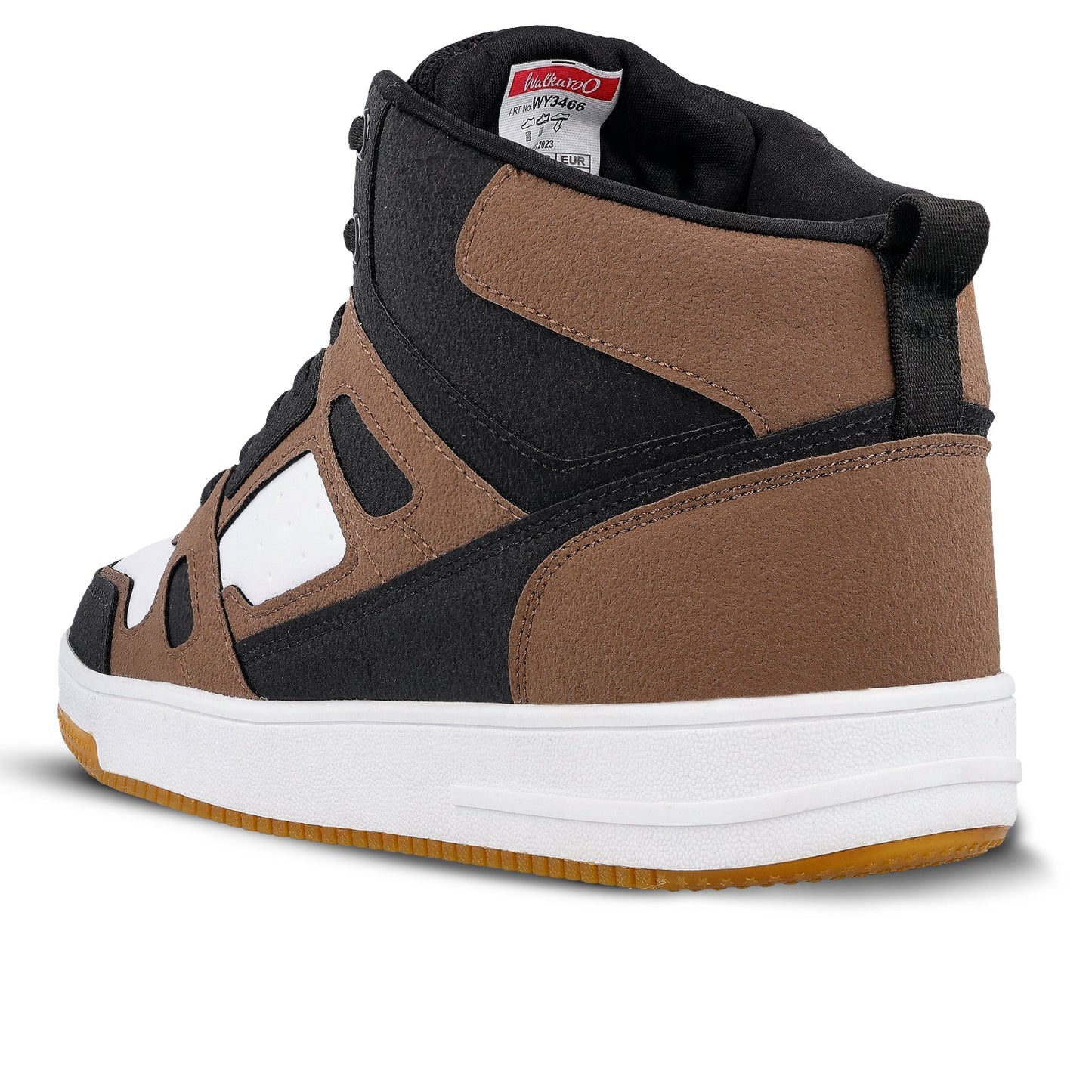 Men's High Top Sneakers - WY3466 Black Brown