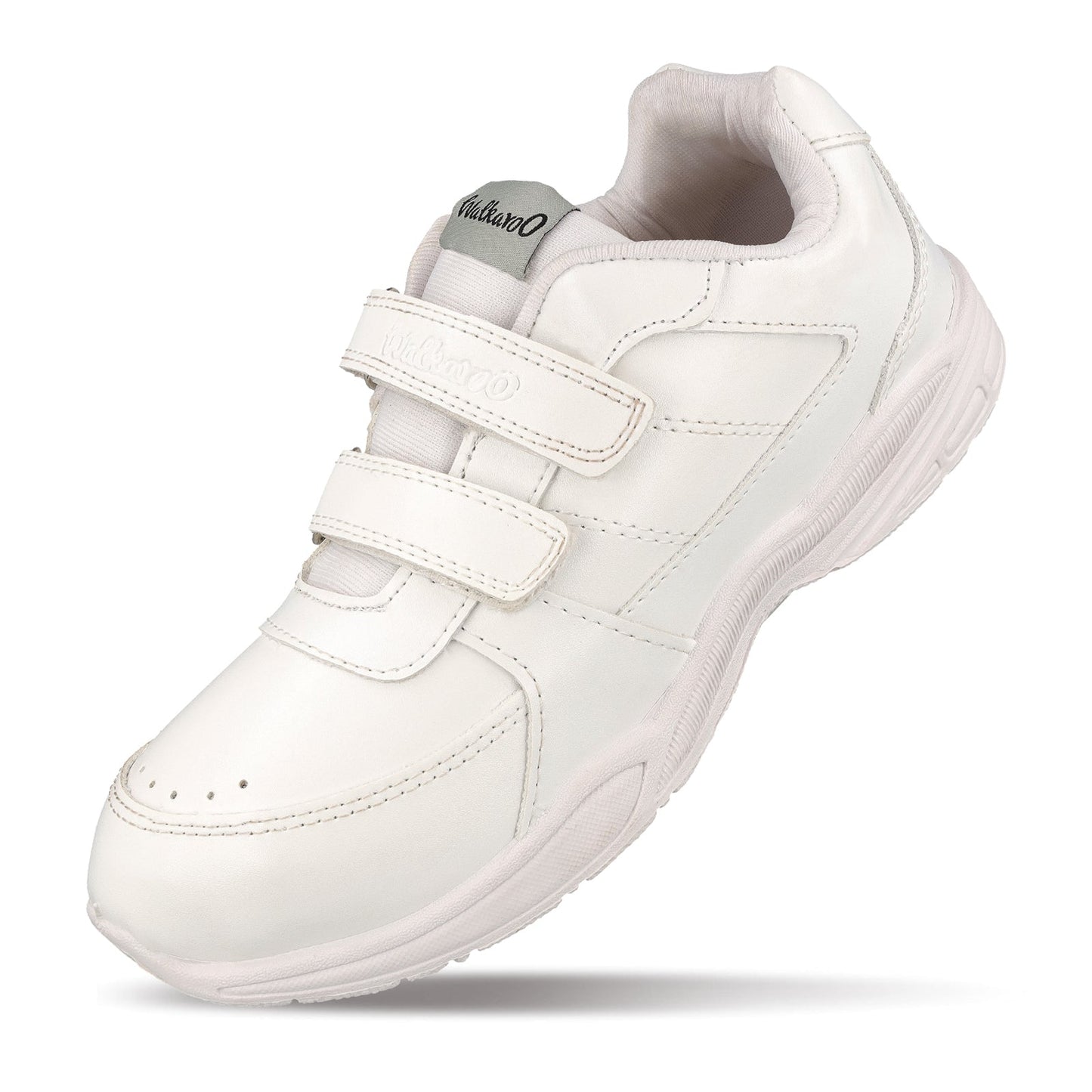 Walkaroo Senior Boys School Shoes - 570 White - Walkaroo Footwear