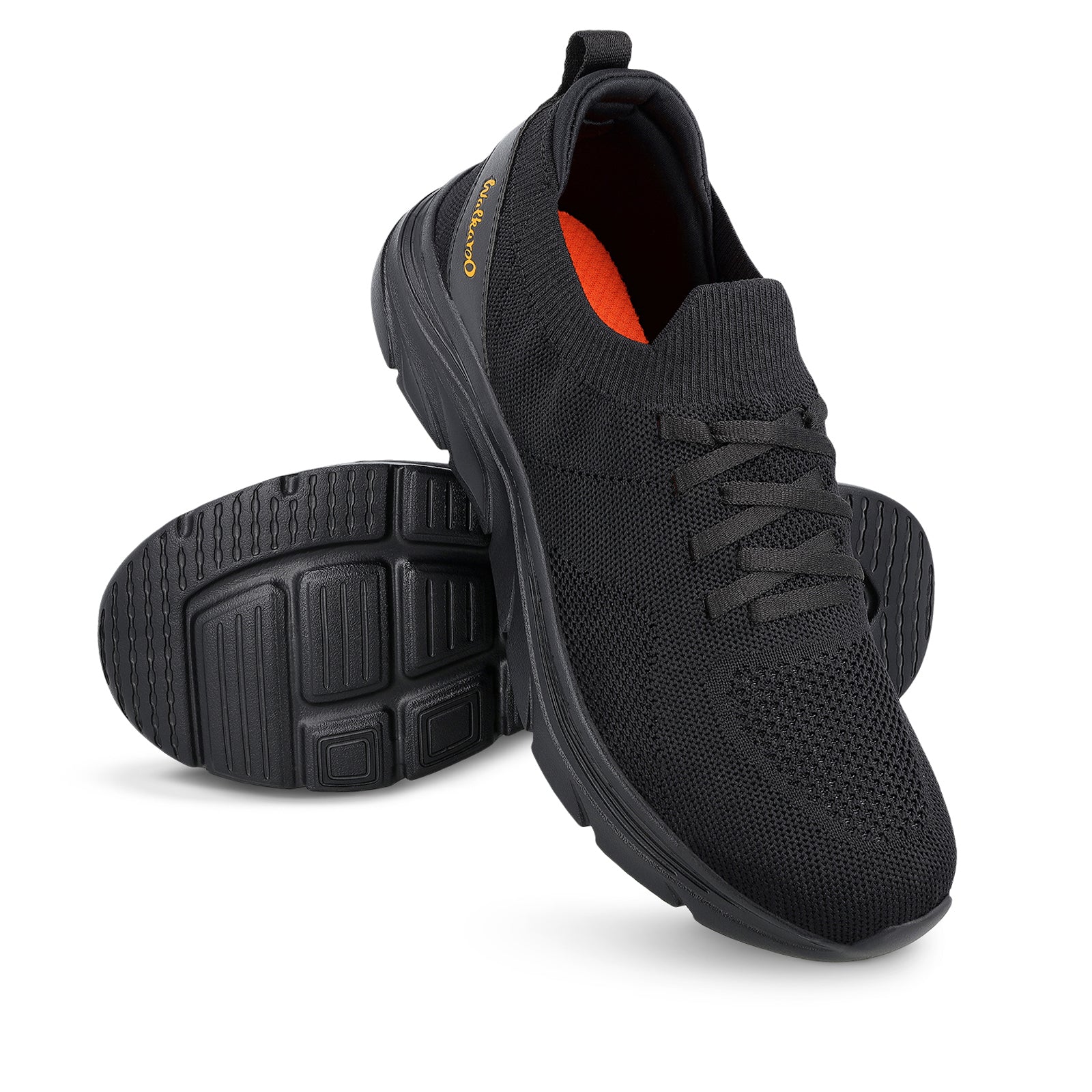 Walkaroo Men Sports Shoe - WS9565 Black Black - Walkaroo Footwear