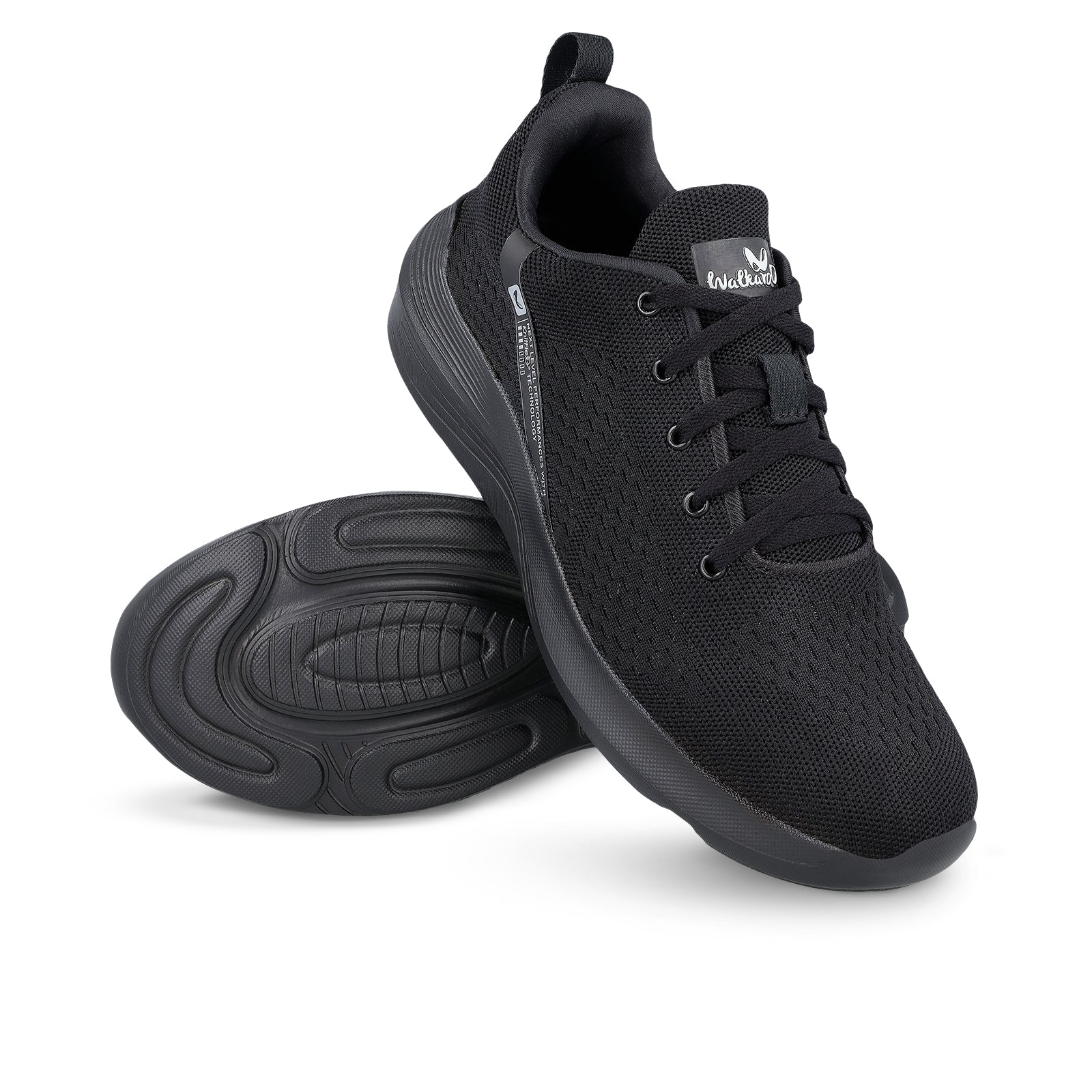 Walkaroo Men Walking shoe - WS9553 Black - Walkaroo Footwear