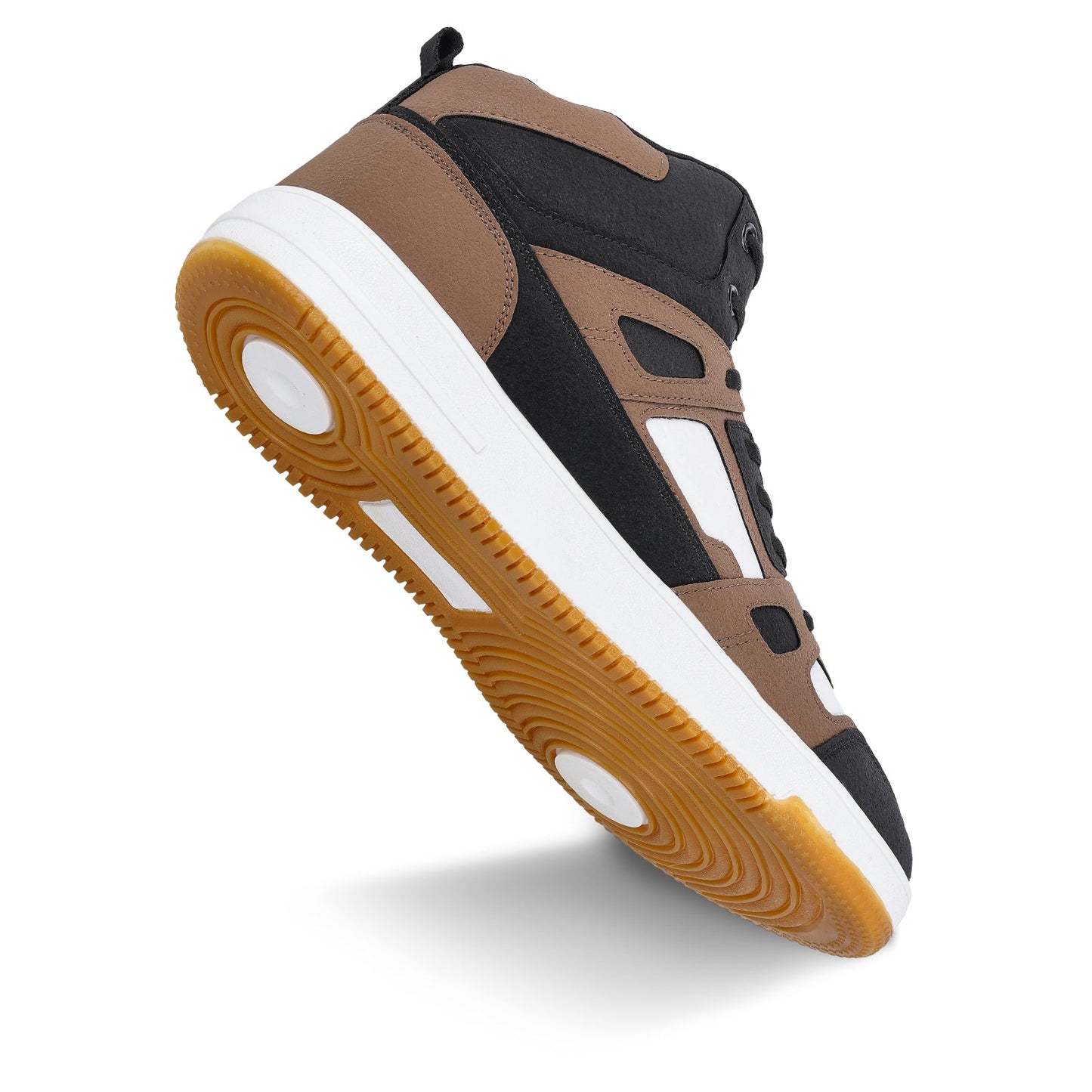 Men's High Top Sneakers - WY3466 Black Brown