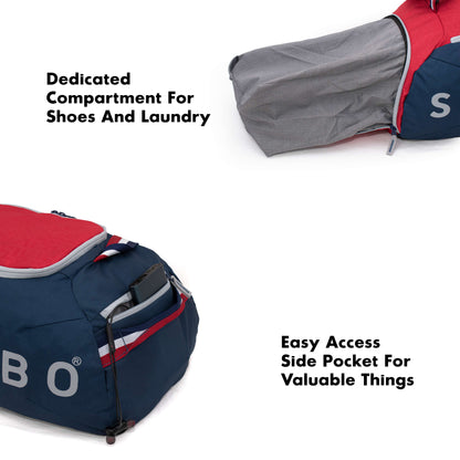 Weekend Sports Duffel - Red Blue