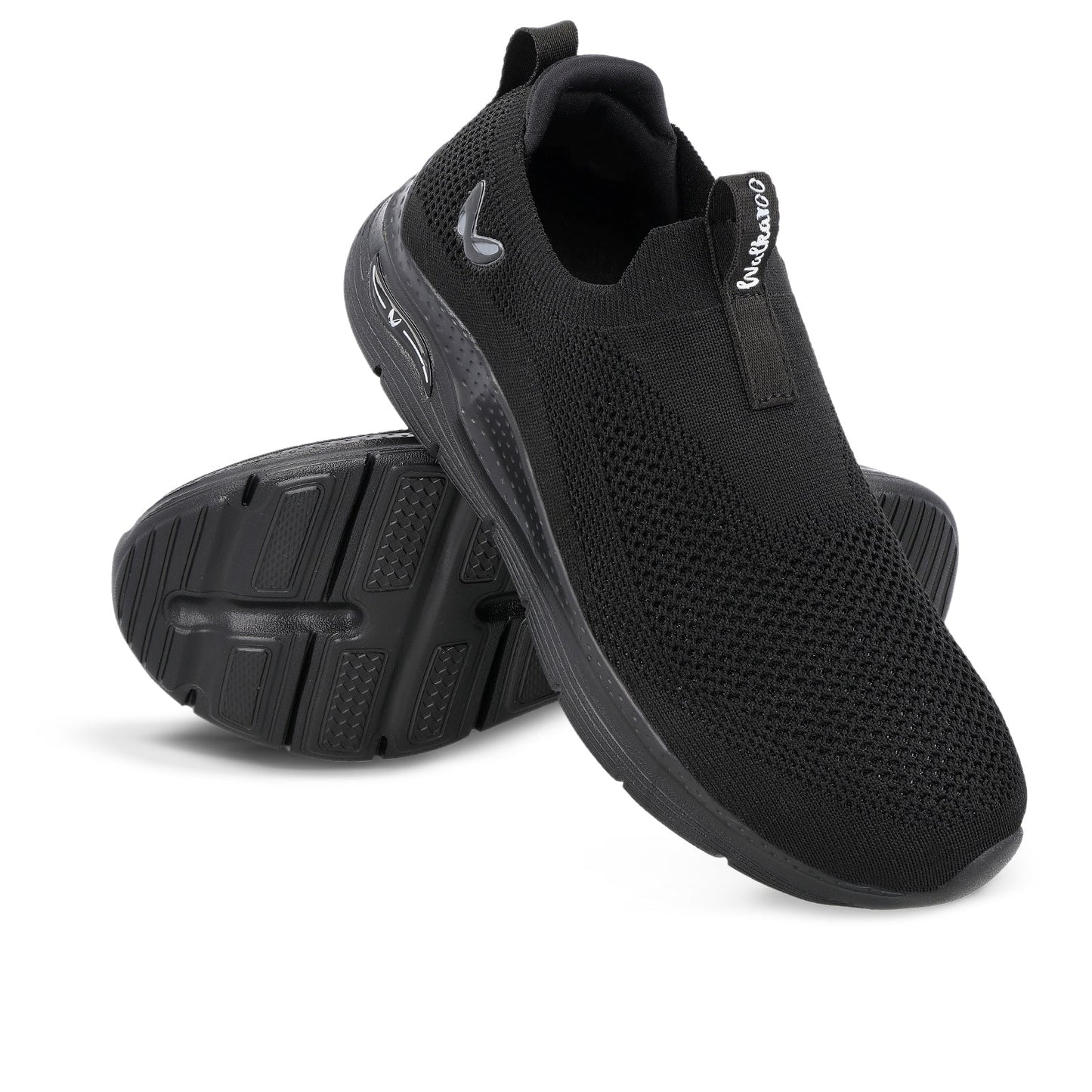 Walkaroo Men Sports Shoe - WS9571 Black Black - Walkaroo Footwear