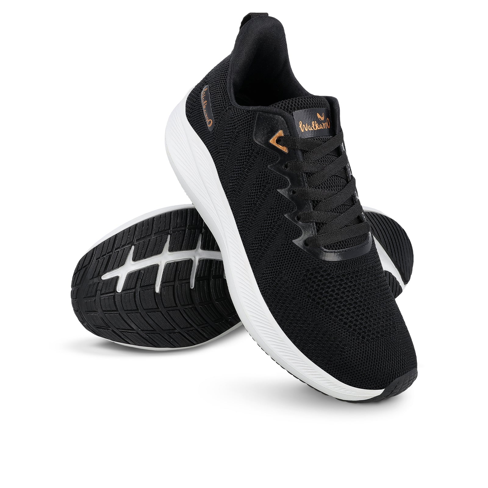 Walkaroo Men Sports Shoe - WS9104 Black - Walkaroo Footwear