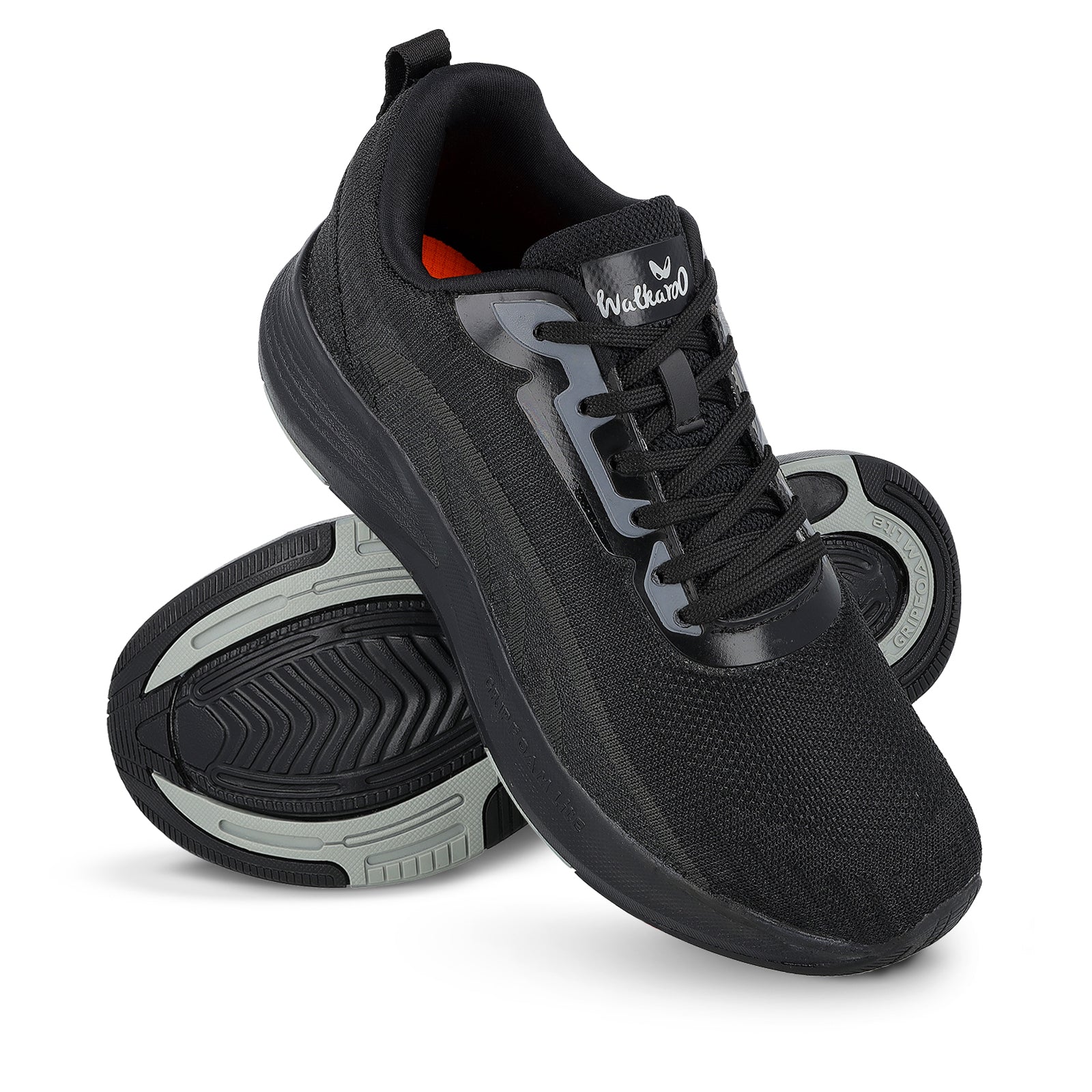 Walkaroo Men Sports Shoe - WS9106 Black - Walkaroo Footwear