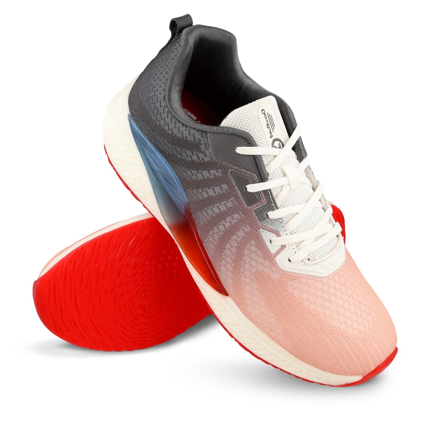 Men's Lace-up Sports Shoe - WS9119 White Red