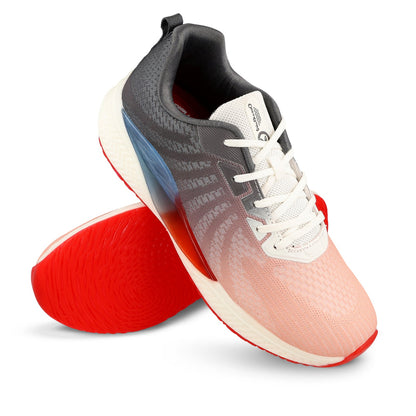 Men's Lace-up Sports Shoe - WS9119 White Red