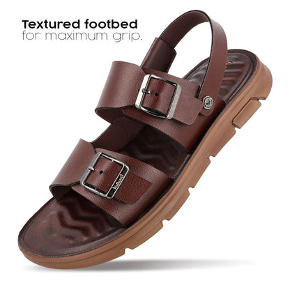 Walkaroo+ Men Sandals - WE1712 BROWN - Walkaroo Footwear