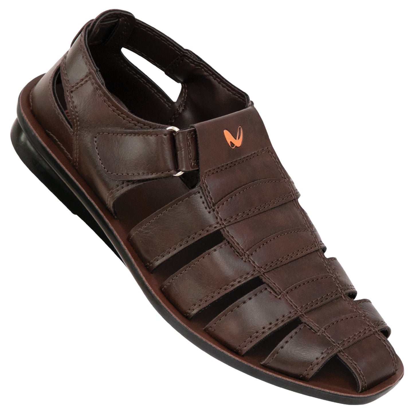 Walkaroo Men Solid Fisherman Sandals - 13505 Brown - Walkaroo Footwear