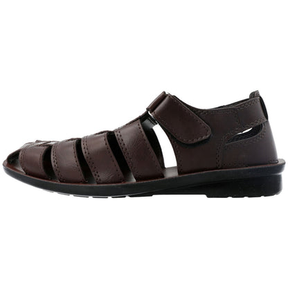 Walkaroo Men Solid Fisherman Sandals - 13505 Brown - Walkaroo Footwear