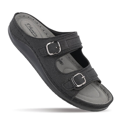 Women's Daily Wear Comfort Sandals - WLP74008 Black