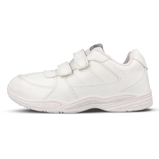 Walkaroo Senior Boys School Shoes - 570 White - Walkaroo Footwear