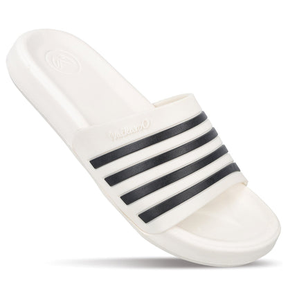 Boy's Flip Flop Sliders  - WC4819 White Black