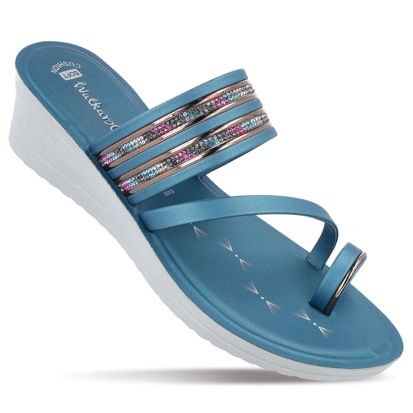 Women's Daily Wear Sandal - WLR72013 Peacock Blue