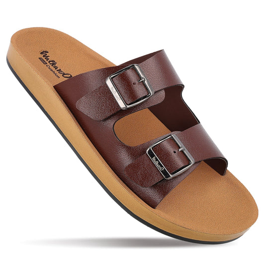 Walkaroo+ Men Sandals - WE1333 Brown - Walkaroo Footwear