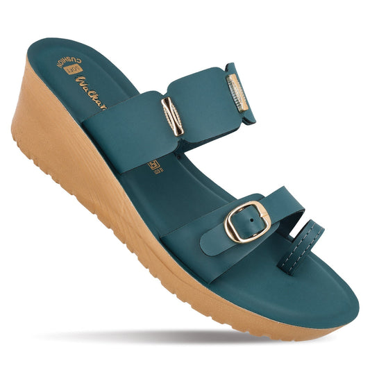 Women's Wedge Heel Sandals  - WLR74020 Green