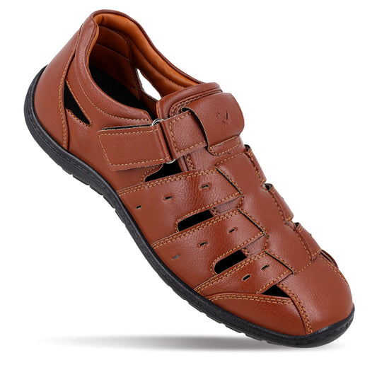 Walkaroo Roman Sandals Mens  - WF6260 Brown