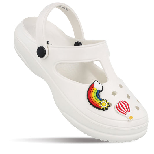 Walkaroo Womens Clogs  - WC8912 White