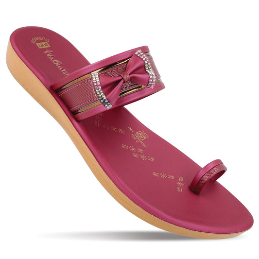 Women's Daily Wear Sandals  - WLR74507 Maroon