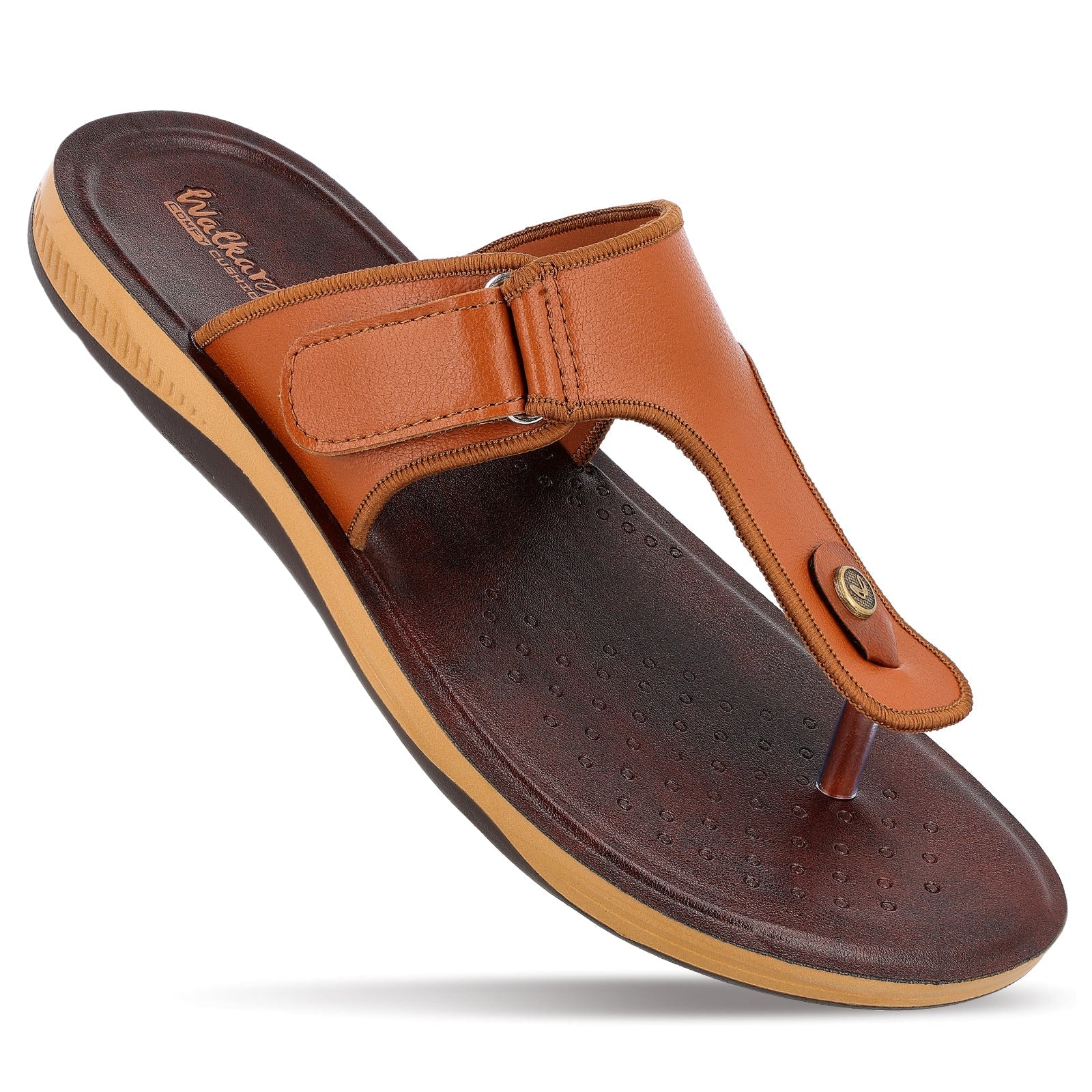 WALKAROO+ MEN SANDALS - WE1342 BROWN - Walkaroo Footwear