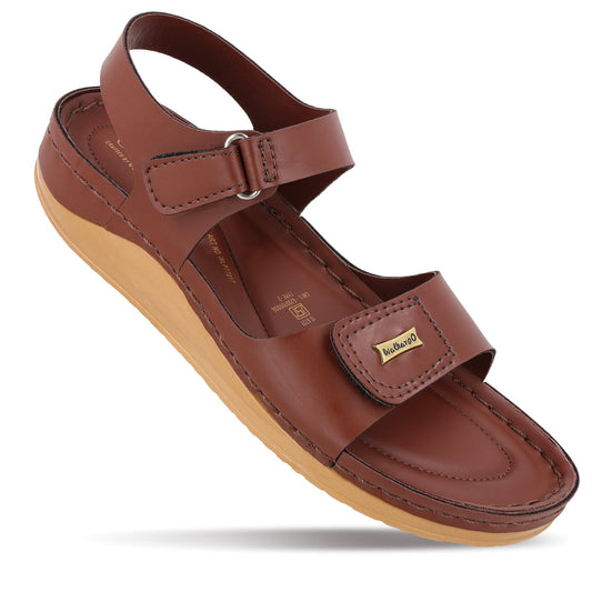 Women's Daily Wear Comfort Sandals - WLP77017 Brown