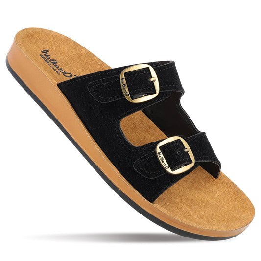 Women's Daily Wear Sandals - WE2362 Black Beige