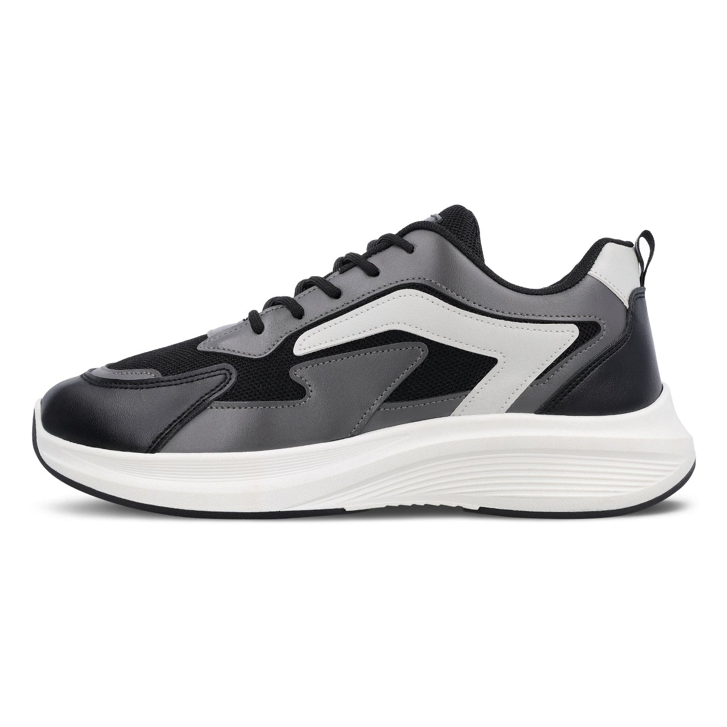 Men's Lace-up Walking Shoes - WS9129 Black Grey