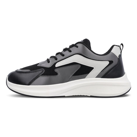Men's Lace-up Walking Shoes - WS9129 Black Grey