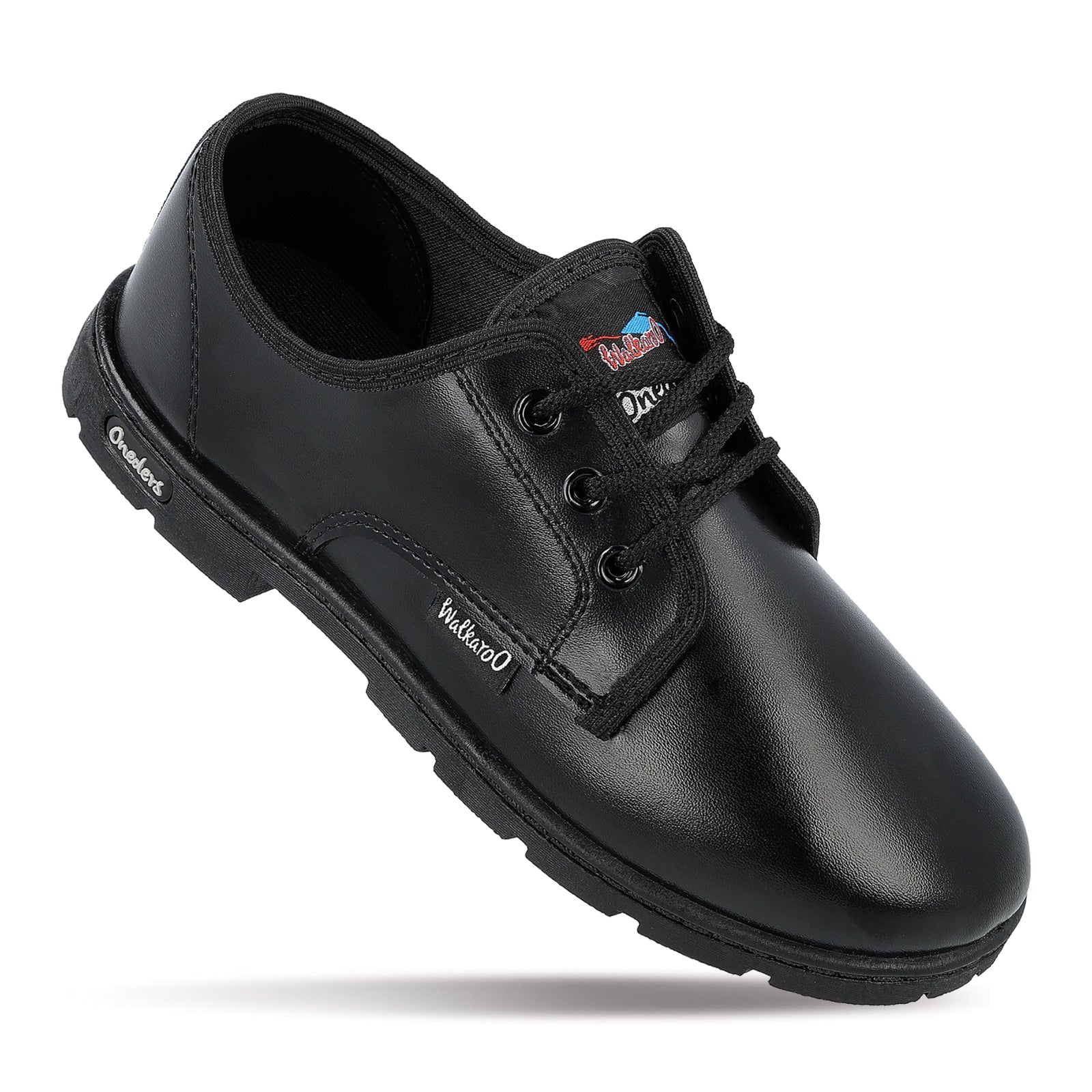 Walkaroo Senior Boys School Shoes - WV521 Black - Walkaroo Footwear