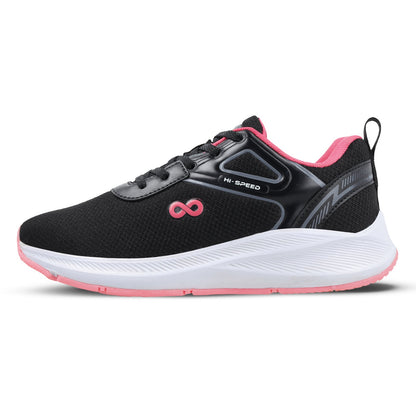 Women's Lace-up Sports Shoe - WS9922 Black