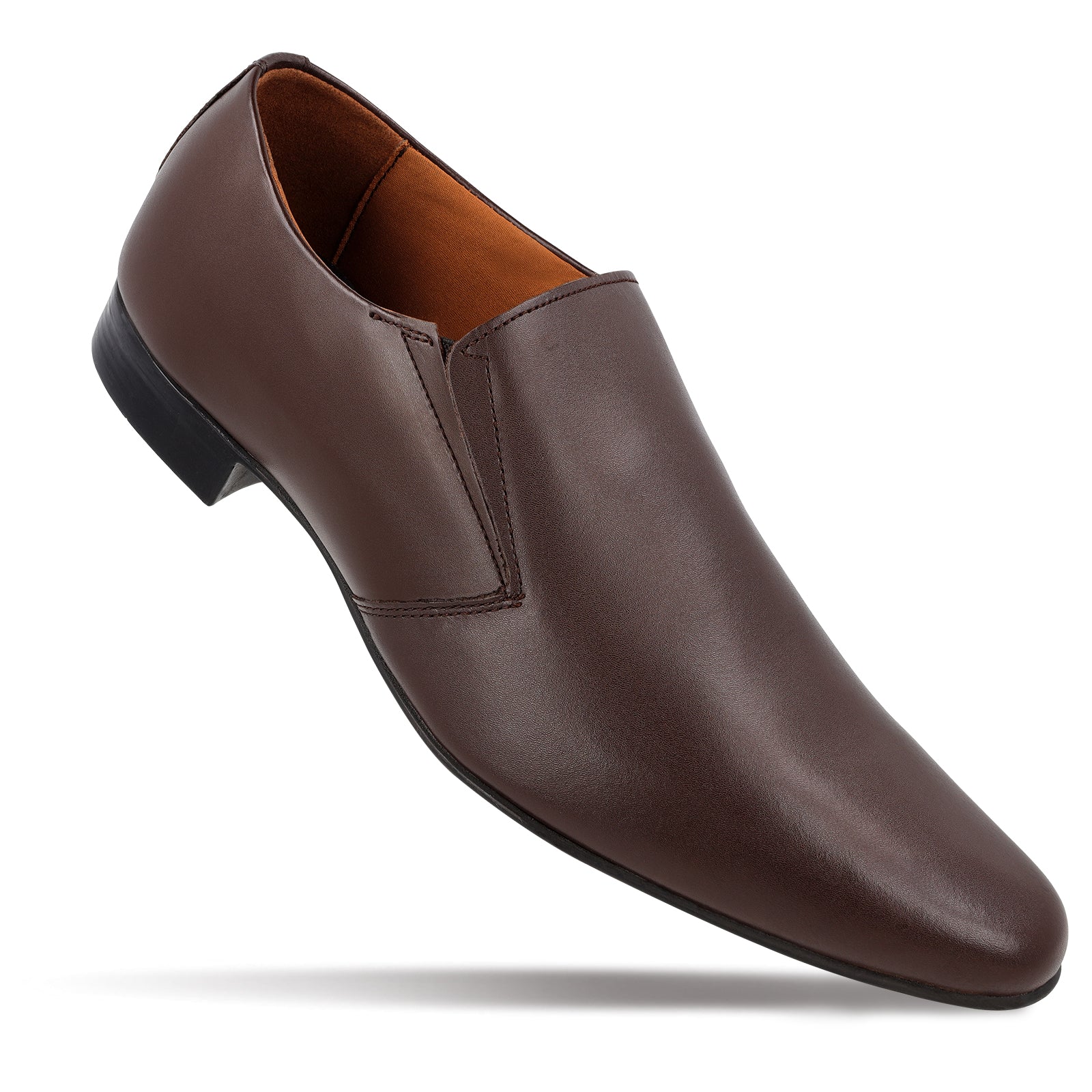 Walkaroo Leather Men formals Shoes - WF6052 Brown - Walkaroo Footwear