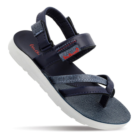Walkaroo Kids Strappy Slide Sandals - W5767 Blue Grey - Walkaroo Footwear