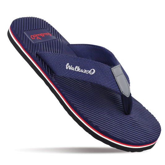 Men's Flip Flop Slippers - WC4257 Navy Blue Red