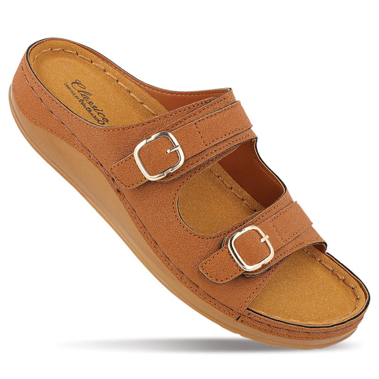 Women's Daily Wear Comfort Sandals - WLP74008 Brown