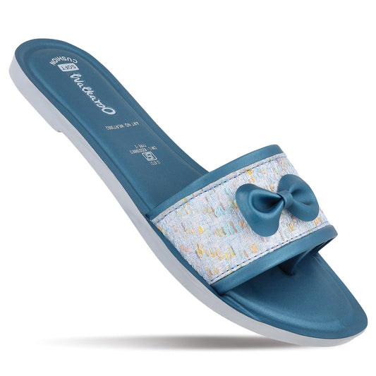 Women's Slide Sandals - WLR73002 Peacock Blue